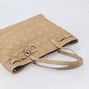 Christian Dior Lady Dior Canage Tote Bag Canvas Beige Gold Tone Auth 198943-6