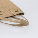 Christian Dior Lady Dior Canage Tote Bag Canvas Beige Gold Tone Auth 198943-7