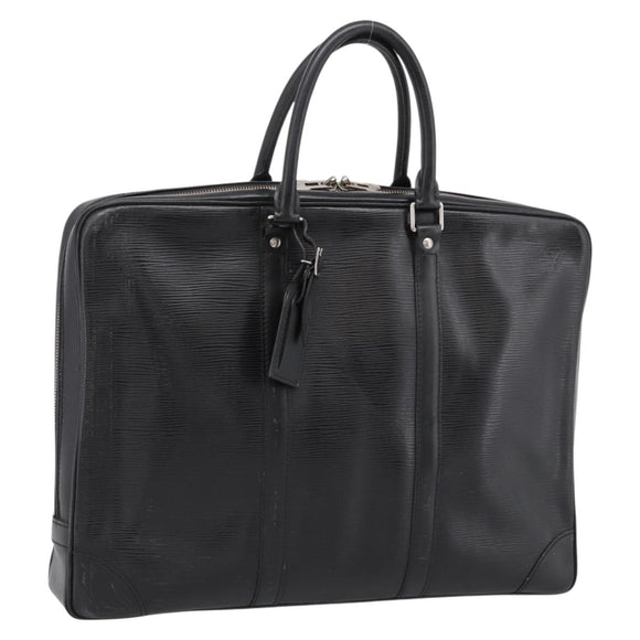 LOUIS VUITTON Epi Porte Documents Voyage Business Bag Black M54472 Auth 198948