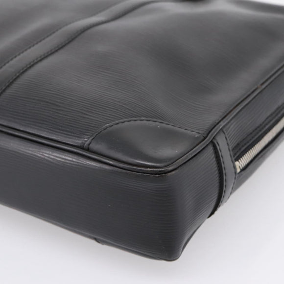 LOUIS VUITTON Epi Porte Documents Voyage Business Bag Black M54472 Auth 198948