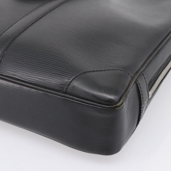 LOUIS VUITTON Epi Porte Documents Voyage Business Bag Black M54472 Auth 198948