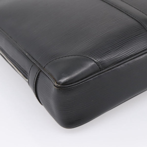 LOUIS VUITTON Epi Porte Documents Voyage Business Bag Black M54472 Auth 198948