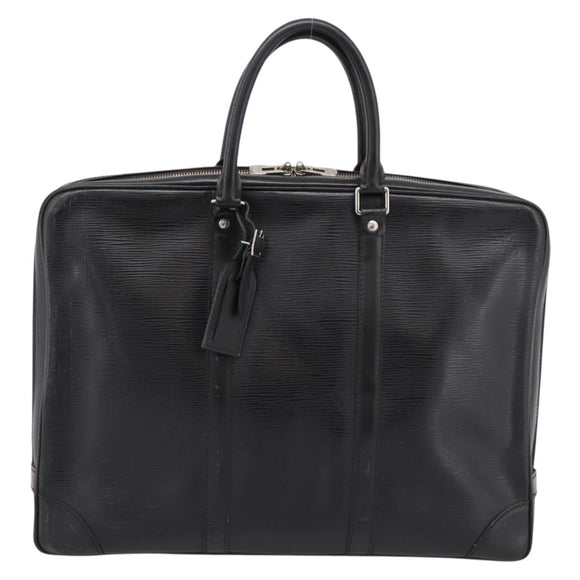LOUIS VUITTON Epi Porte Documents Voyage Business Bag Black M54472 Auth 198948