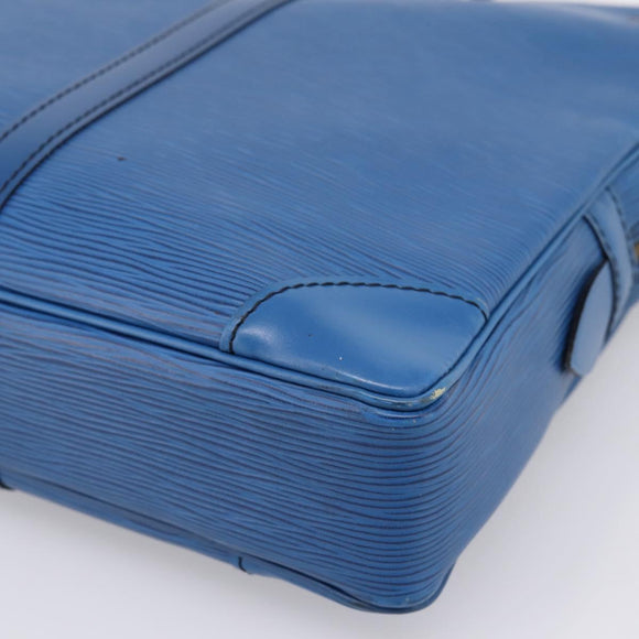 LOUIS VUITTON Epi Porte Documents Voyage Business Bag Blue M54475 LV Auth 198949