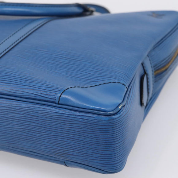 LOUIS VUITTON Epi Porte Documents Voyage Business Bag Blue M54475 LV Auth 198949