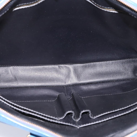 LOUIS VUITTON Epi Porte Documents Voyage Business Bag Blue M54475 LV Auth 198949