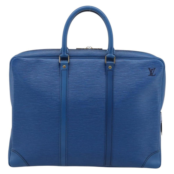 LOUIS VUITTON Epi Porte Documents Voyage Business Bag Blue M54475 LV Auth 198949