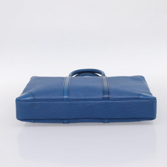 LOUIS VUITTON Epi Porte Documents Voyage Business Bag Blue M54475 LV Auth 198949