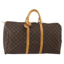 LOUIS VUITTON Monogram Keepall 55 Boston Bag M41424 LV Auth 198952A-1