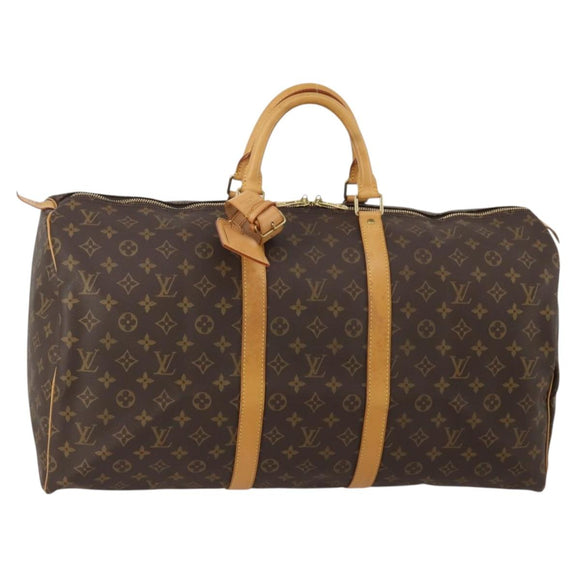 LOUIS VUITTON Monogram Keepall 55 Boston Bag M41424 LV Auth 198952A