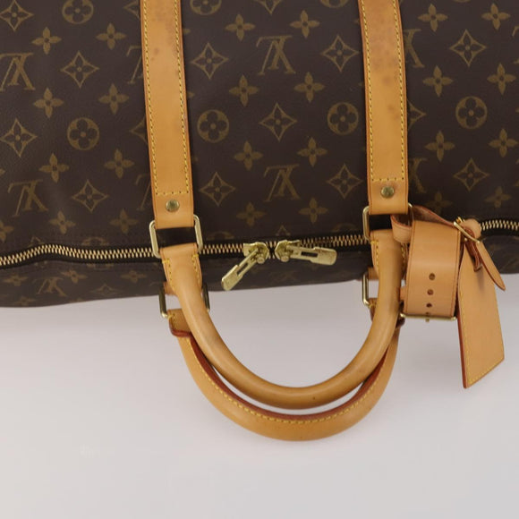 LOUIS VUITTON Monogram Keepall 55 Boston Bag M41424 LV Auth 198952A