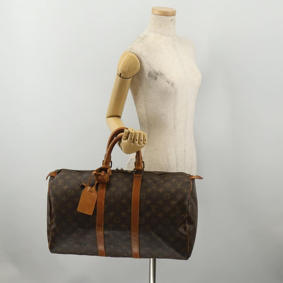 LOUIS VUITTON Monogram Keepall 45 Boston Bag M41428 LV Auth 198953
