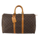 LOUIS VUITTON Monogram Keepall 45 Boston Bag M41428 LV Auth 198954-2