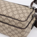 GUCCI GG Supreme Shoulder Bag PVC Leather Beige Silver 114531 Auth 198958-10
