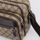 GUCCI GG Supreme Shoulder Bag PVC Leather Beige Silver 114531 Auth 198958-14