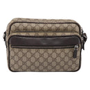 GUCCI GG Supreme Shoulder Bag PVC Leather Beige Silver 114531 Auth 198958-2