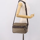 GUCCI GG Supreme Shoulder Bag PVC Leather Beige Silver 114531 Auth 198958-25