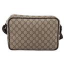GUCCI GG Supreme Shoulder Bag PVC Leather Beige Silver 114531 Auth 198958-3