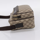 GUCCI GG Supreme Shoulder Bag PVC Leather Beige Silver 114531 Auth 198958-4