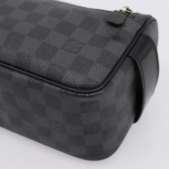 LOUIS VUITTON Damier Grafitte Toilette Pouch Clutch Bag N47625 LV Auth 198959A
