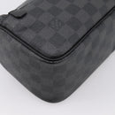 LOUIS VUITTON Damier Grafitte Toilette Pouch Clutch Bag N47625 LV Auth 198959A-16
