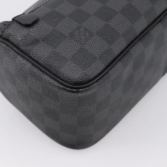 LOUIS VUITTON Damier Grafitte Toilette Pouch Clutch Bag N47625 LV Auth 198959A
