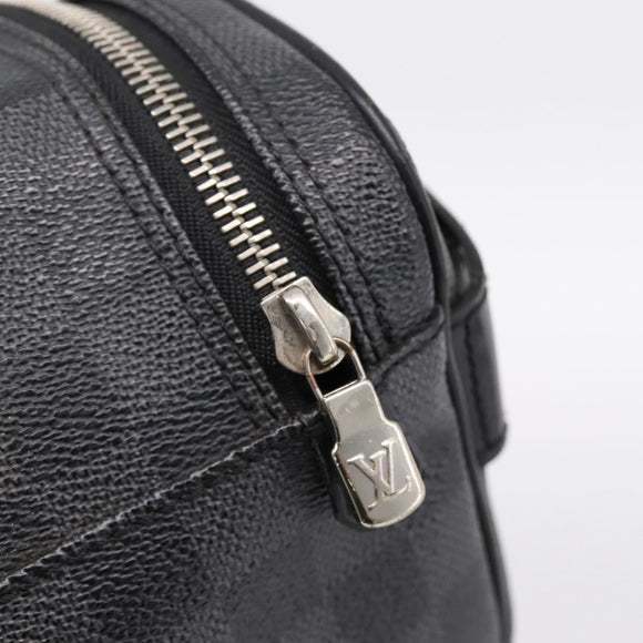 LOUIS VUITTON Damier Grafitte Toilette Pouch Clutch Bag N47625 LV Auth 198959A