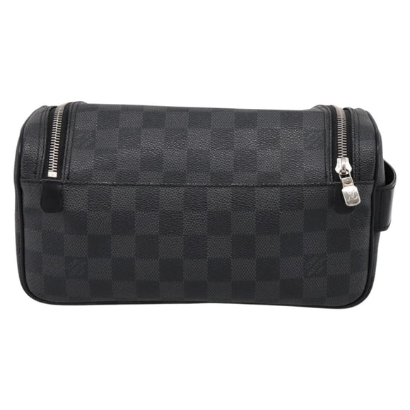 LOUIS VUITTON Damier Grafitte Toilette Pouch Clutch Bag N47625 LV Auth 198959A