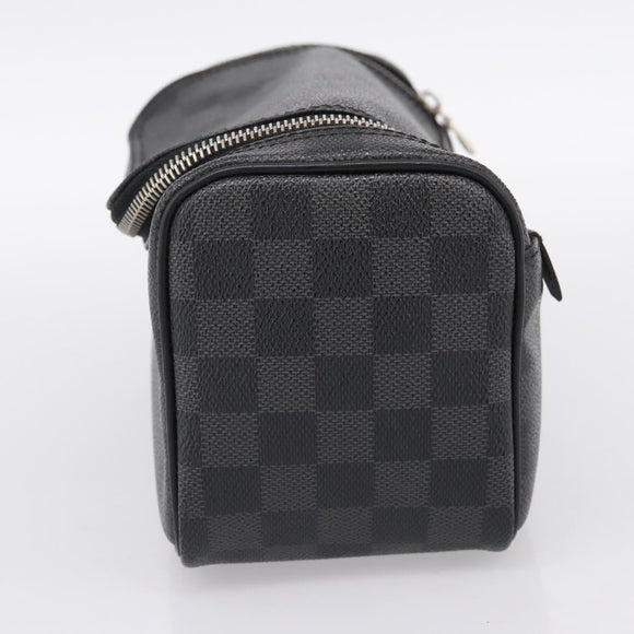 LOUIS VUITTON Damier Grafitte Toilette Pouch Clutch Bag N47625 LV Auth 198959A