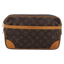 LOUIS VUITTON Monogram Compiegne 28 Clutch Bag M51845 LV Auth 198963-13