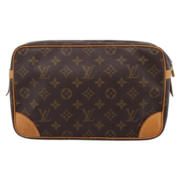 LOUIS VUITTON Monogram Compiegne 28 Clutch Bag M51845 LV Auth 198963