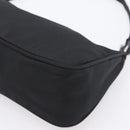 PRADA Accessory Pouch Nylon Black Silver Auth 198964-10