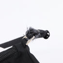 PRADA Accessory Pouch Nylon Black Silver Auth 198964-14
