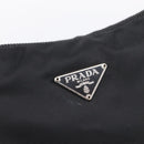 PRADA Accessory Pouch Nylon Black Silver Auth 198964-15