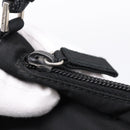PRADA Accessory Pouch Nylon Black Silver Auth 198964-16