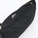 PRADA Accessory Pouch Nylon Black Silver Auth 198964-6