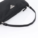 PRADA Accessory Pouch Nylon Black Silver Auth 198964-7