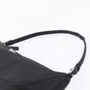 PRADA Accessory Pouch Nylon Black Silver Auth 198964-8
