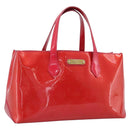 LOUIS VUITTON Monogram Vernis Wilshire PM Hand Bag Rose Pop M93643 Auth 198966-1