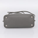 PRADA Hand Bag Saffiano 2way Gray Silver Auth 198967A-12