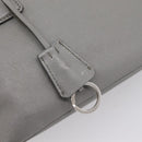 PRADA Hand Bag Saffiano 2way Gray Silver Auth 198967A-18