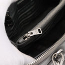 PRADA Hand Bag Saffiano 2way Gray Silver Auth 198967A-29