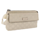 GUCCI GuccissimaGG Body Bag Leather Ivory Silver 162916 Auth 198969-1