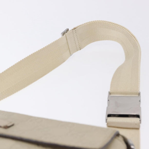 GUCCI GuccissimaGG Body Bag Leather Ivory Silver 162916 Auth 198969