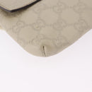 GUCCI GuccissimaGG Body Bag Leather Ivory Silver 162916 Auth 198969-13