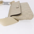 GUCCI GuccissimaGG Body Bag Leather Ivory Silver 162916 Auth 198969-7