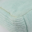 Miu Miu Terry Cloth Tote Bag Pile Light Blue Gold Tone Auth 198970-16