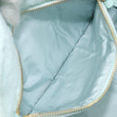 Miu Miu Terry Cloth Tote Bag Pile Light Blue Gold Tone Auth 198970-23