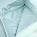Miu Miu Terry Cloth Tote Bag Pile Light Blue Gold Tone Auth 198970-24