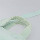 Miu Miu Terry Cloth Tote Bag Pile Light Blue Gold Tone Auth 198970-8